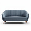 Tweezitter bank van stof in licht grijs met afmetingen 180 x 90 x 95cm