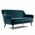 Bank van fluweel in groen met retro design 150 x 80 x 70cm