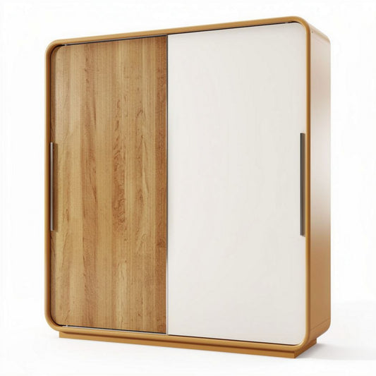 Houten kast met een witte deur en een afmeting van 100 x 50 x 150cm